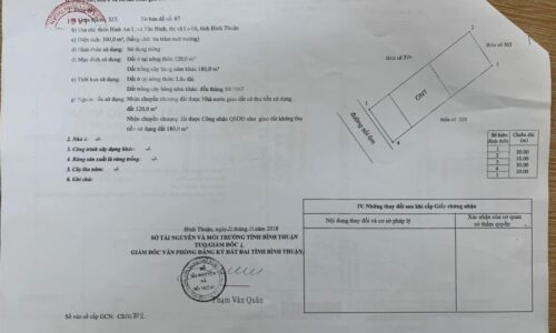 Bán lô đất đường sỏi nguyễn thông gần biển tân bình thị xã lagi bình thuận