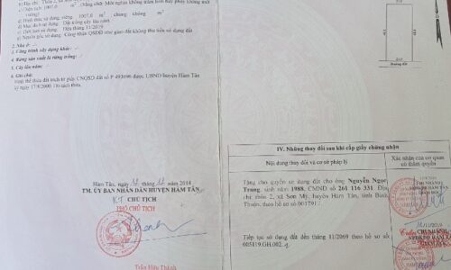 Bán lô đất thôn 2 sơn mỹ hàm tân bình thuận giá rẻ đầu tư