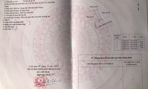 Bán lô đất mặt tiền đường nhựa nguyễn chí thanh gần ủy ban tân bình thị xã lagi
