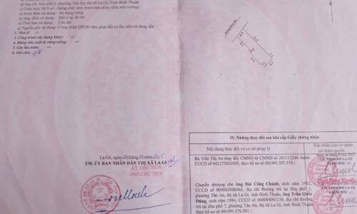 Bán căn nhà hẻm lý thường kiệt 4m xe hơi thị xã lagi bình thuận