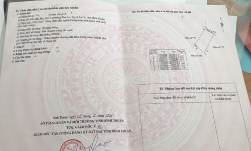 Bán lô đất sào Phước An Lagi Bình Thuận