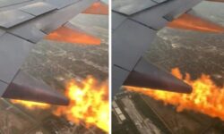 Hành khách đã trải qua khoảnh khắc kinh hoàng khi chiếc Boeing 737 mà họ đang bay trên bầu trời bất ngờ cháy động cơ.