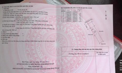 MẶT TIỀN NGUYỄN THÔNG ,BÌNH AN 2,XÃ TÂN BÌNH,LAGI,BÌNH THUẬN